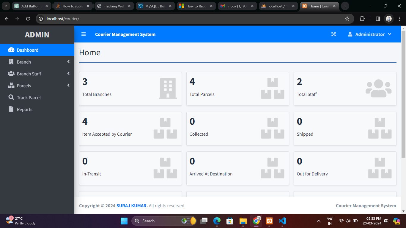 Courier Management System Preview